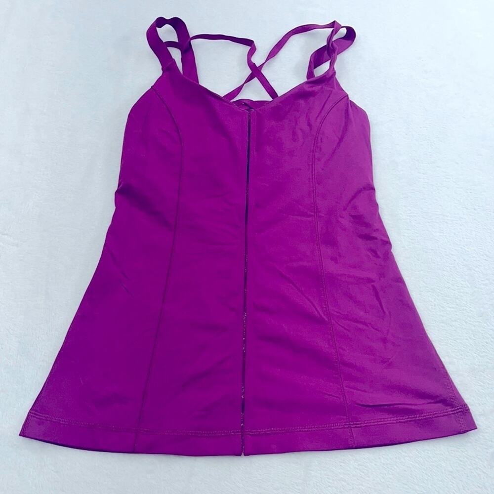 Lululemon Purple 4 Shelf‎ Bra Tank Sexy Strappy Back